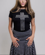 W.001 — FAITH Studded Baby Tee