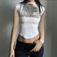 W.011 — REMAINS
Ribbed Cap Sleeve Tee